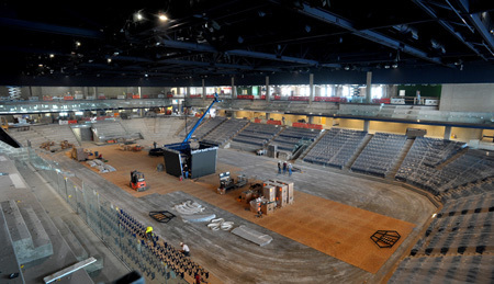 Construction on Notre Dame's new hockey arena continues