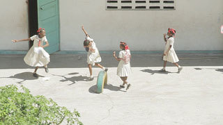 Haitian children dancing