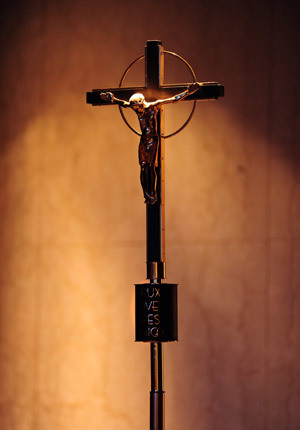 The crucifix in Moreau Seminary chapel