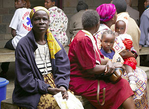 Women and children in Uganda